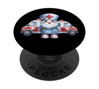Paramedic GNOME for Women Men with Ambulance for Nurse Life PopSockets PopGrip Adhésif