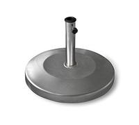 paramondo Pied De Parasol En Acier Inoxydable, Avec Douilles D'adaptation, Pour Parasols De Taille Moyenne, Rond, Diamètre 48 cm