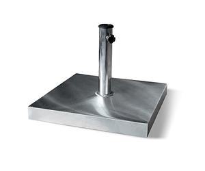 paramondo Pied De Parasol En Acier Inoxydable, Avec Douilles D'adaptation, Pour Parasols De Taille Moyenne, Carré, 48 x 48 cm
