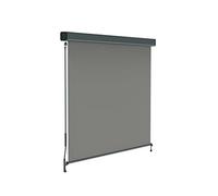 paramondo Store extérieur Store Vertical 2000 Store Balcon Store Pare-Soleil, avec Coffre & manœuvre par manivelle, 160 x 250 cm, Gris, Structure Anthracite