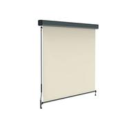 paramondo Store extérieur Store Vertical 2000 Store Balcon Store Pare-Soleil, avec Coffre & manœuvre par manivelle, 160 x 250 cm, Beige, Structure Anthracite