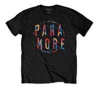 Paramore T Shirt Spiral Band Logo Nouveau Officiel Unisex Noir Size XL