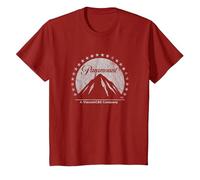 Paramount Simple Vintage Logo T-Shirt, Enfant, Canneberge, 2 Ans