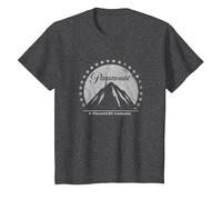 Paramount Simple Vintage Logo T-Shirt, Enfant, Chiné Foncé, 8 Ans