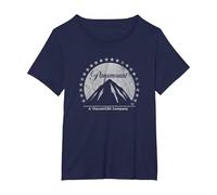 Paramount Simple Vintage Logo T-Shirt, Femme Grandes Tailles, Bleu Marine, 1X