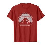 Paramount Simple Vintage Logo T-Shirt, Homme, Canneberge, 3XL