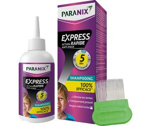 Paranix Express Shampoing Anti-Poux Action Rapide 5 Minutes 300ml + Peigne