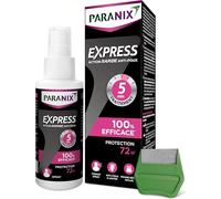 Paranix Spray Express 5 minutes - Lotion Spray Anti-Poux et Lentes 100% efficace : traite et protège - 100 ml - Peigne fin en métal inclus