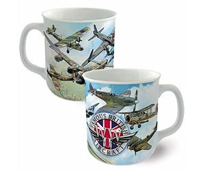 Paranoid Fish Mug motif avions britanniques de la Seconde Guerre mondiale Spitfire Lancaster Hurricane