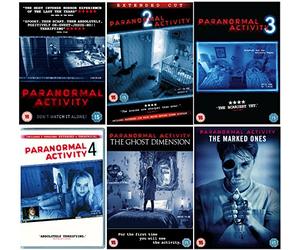 Paranormal Activity Quadrilogy Complete DVD Collection 1-4 + Paranormal Activity: The Marked Ones + Paranormal Activity: The Ghost Dimension + Extras / Special Features