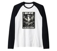 Paranormal Christian Graphic Alien Deception Biblique OVNI Manche Raglan