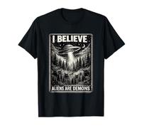 Paranormal Christian Graphic Alien Deception Biblique OVNI T-Shirt