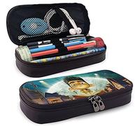 ParaNorman - Trousse en cuir - Grande capacité - Avec fermeture éclair - Pour le bureau