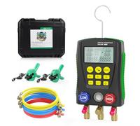 PARAOUTIL Manomètre Numérique de Réfrigération, Manomètre électronique pour Système de Collecteur de Climatisation HVAC pour 89 Types Réfrigérants, pour L'entretien du Climatiseur, du Réfrigérateur