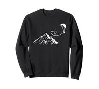Parapente Nature Montagne Amour Coeur Motorgliding Pilot Sweatshirt