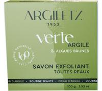 Argiletz Cœur D'Argile Savon Exfoliant Argile Verte Et Algues Brunes Corps Toutes Peaux 100g