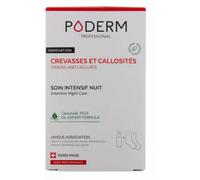 PODERM - CREVASSES ET CALLOSITÉS - Répare et apaise les crevasses/Nourrit et Adoucit les callosités - SOIN INTENSIF NUIT 8H - Ingrédients 100% Naturels - Soin des pieds - Swiss Made