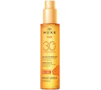 Nuxe Sun Huile bronzante Visage et Corps SPF30 Protection Cellulaire Anti-Age, Bronzage Sublime 150 ml