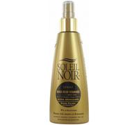 Soleil Noir - Huile Sèche Ultra-Bronzante Vitaminée sans Filtre - Peaux Très Mates et Bronzées - Actifs Anti-Âge et Vitamines - Fabrication Française - Flacon Pompe, 150 ml