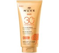 Nuxe Sun Lait Délicieux Visage et Corps SPF 30 Protection Cellulaire Anti-Age, Bronzage Sublime 150 ml