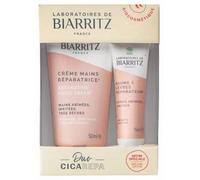 Parapharmacie > Beauté & Soins > Produits de Soins Corps > Produits de Soins Des Mains Laboratoires de Biarritz Crème Mains Réparatrice Bio 50 ml + Baume à Lèvres Réparateur Bio 15 ml