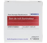 Parapharmacie > Beauté & Soins > Produits de Soins du Visage > Soin Éclat Visage Korres Rose Sauvage d Apothicaire Soin de Nuit Illuminateur 40 ml - Eclat - Pharmacie en ligne LaSante.net