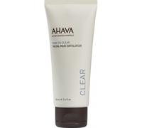 AHAVA Exfoliateur de boue pour le visage 100 ml de la mer Morte Naturel Exfoliant doux sur la peau - Gommage Hydratant pour le visage, tonifie uniformément les pores avec micro granulés naturels pour homme et femme