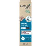 Naturé Moi - Crème Hydratante Visage Jour/Nuit - Soin Visage Homme - À l'Acide Hyaluronique et à l'extrait de Cascara - 99% d'Origine Naturelle - Fabriqué en France, Bleu, 50.00 ml (Lot de 1)