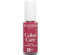 PODERM Vernis Mycose à Ongles - Swiss Made | Couleur Rouge Rose - 8ML | Antifongique au Tea Tree, Silicium & Biotine | Renforce, Répare & Camoufle les Ongles Jaunes et Abîmés | Créé par une Podologue