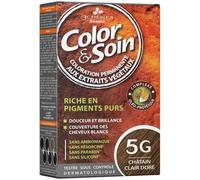 Color & Soin Coloration Permanente Aux Extraits Végétaux 5G Châtain Clair Doré 1 Kit