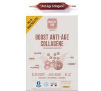 Ampoules Collagène Marin + Acide Hyaluronique + Vitamine C - Collagène Hydrolysé Type 1 Naticol - Elasticité, Anti-rides et Éclat de la Peau - Cure de 1 mois - Fabriqué en France - Nutrivie