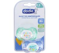 Dodie sucette anatomique 0-6 mois silicone 2 sucettes