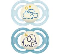 Mam Suprême Perfect Nuit Animaux Sucette Silicone +18 Mois 2 Unités