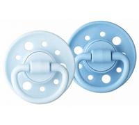 Dodie Gaia Pack Sucettes Rondes Caoutchouc 0-6m Bleu 2 Unités