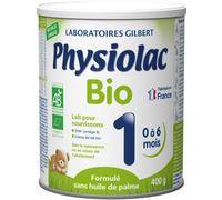 Parapharmacie > Bébé & Maman > Alimentation bébé > Laits infantiles > Laits 1er âge Physiolac Bio 1 0 à 6 Mois 400 g - Laits 1er âge - Pharmacie en ligne LaSante.net