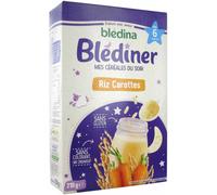 Blédina Blédiner Céréales Riz Carottes +6m 210g