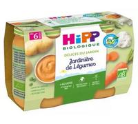 Parapharmacie > Bébé & Maman > Alimentation bébé > Repas bébé HiPP Délices du Jardin Jardinière de Légumes dès 6 Mois Bio Pots x 2