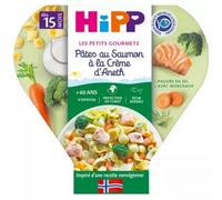 HiPP Biologique Les Petits Gourmets Pâtes Au Saumon À La Crème D'Aneth Dès 15 Mois Assiette 250g
