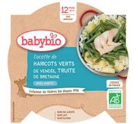 Parapharmacie > Bébé & Maman > Alimentation bébé > Repas bébé > Petits pots bébé Babybio Cocotte de Haricots Verts Truite 12 Mois et + Bio 230 g - Petits pots bébé - Pharmacie en ligne LaSante.net