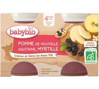 Parapharmacie > Bébé & Maman > Alimentation bébé > Repas bébé > Petits pots bébé Babybio Pomme Myrtille 4 Mois et + Bio 2 Pots de 130 g - Petits pots bébé - Pharmacie en ligne LaSante.net