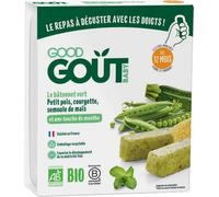 Parapharmacie > Bébé & Maman > Alimentation bébé > Repas bébé > Petits pots bébé Good Goût Le Bâtonnet Vert Petit Pois Courgette Semoule de Maïs Dès 12 Mois Bio 6 Bâtonnets - Petits pots bébé - Pharma