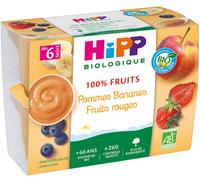 Parapharmacie > Bébé & Maman > Alimentation bébé > Repas bébé > Petits pots bébé HiPP 100% Fruits Pommes Bananes Fruits Rouges dès 6 Mois Bio 4 Pots - Petits pots bébé - Pharmacie en ligne LaSante.net