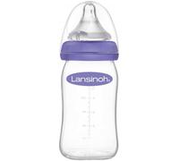 Biberon Lansinoh à col large en verre 160 ml avec tétine S 1 pc