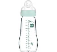 Parapharmacie > Bébé & Maman > Biberons et tétines > Biberons MAM Biberon Verre 260 ml Bleu 1er âge Tétine débit 2 - Biberons - Pharmacie en ligne LaSante.net