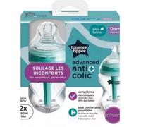 Parapharmacie > Bébé & Maman > Biberons et tétines > Biberons Tommee Tippee Advanced Anti + Colic Biberons 0 Mois et + 2 x 260 ml