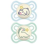 MAM Perfect Nuit Sucette Anatomique Silicone 2-6M 2 Unités