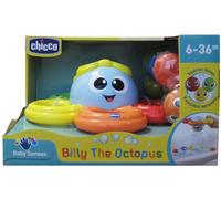 Chicco Billy la Pieuvre, Jouet de Bain pour Bébés et Jeunes Enfants, Jouet Éducatif en Forme de Poulpe avec des Poissons Multicolores, Développe la Motricité - Jouet pour Bébés 6 Mois - 3 Ans