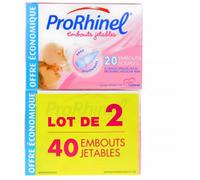 Parapharmacie > Bébé & Maman > Hygiène bébé > Nez et oreilles bébé ProRhinel Embouts Jetables 2 x 20