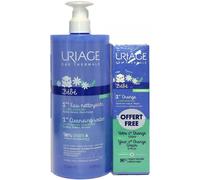 Parapharmacie > Bébé & Maman > Hygiène bébé > Produits de toilette bébé > Eaux nettoyantes bébé Uriage Bébé 1ère Eau Nettoyante 1L + Crème Change Offerte - Eaux nettoyantes bébé - Pharmacie en ligne L