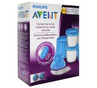 10 Pots de Conservation pour Lait Maternel SCF618/10 NC